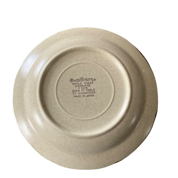 Vintage Mikasa Whole Wheat Jardiniere E8016 Stoneware Salad Plates Set Of 2 Flor - Picture 6 of 7